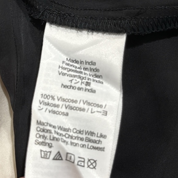 J.Crew The Goldie Top Ruffle Neckline in Black Satin NWT SZ L - Picture 3 of 10